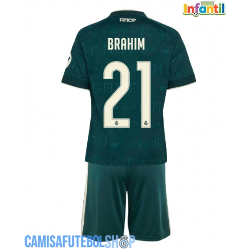 Camisa de time de futebol Real Madrid Brahim Diaz #21 Replicas 2º Equipamento Infantil 2026-27 Manga Curta (+ Calças curtas)